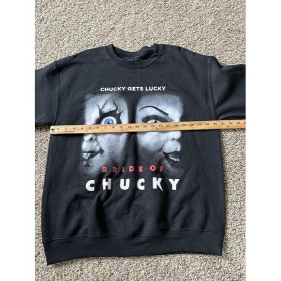 Bride of Chucky Mens Pull Over Sweater Crew Neck Graphic Thiller Size Large - Picture 8 of 11